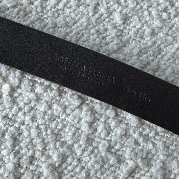 Bottega Veneta Black Belt with Gold Triangle Buckle main image 7